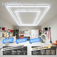 LED Rectangle Lighting 4S car showroom Barber Workshop Office Desk Ceiling Lamp Color change Dimmable Garage Hexagon Lights Gym image 4