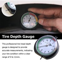 Tire Tread Depth Gauge 0-1mm High Accuracy Tyre Measure Tool Brake Shoe Pad Wear Detector Storage Bag Auto Accessories