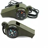 3in1 Whistle Emergency Whistle with Compass Thermometer for Motion Training Survival Outdoor Activity Safety First Aid Equipment