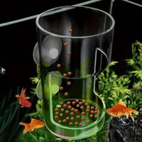Wall-Mounted Fish Feeding Tube Acrylic Fish Food Feeder Transparent Small Fishes Feeding Tube Aquarium Fish Tank Feeding Device