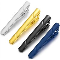 Men's Business Tie Clip 5.8x0.6cm Colourful Tie Clip for Men Metal Copper Simple Bar Clasp Practical Necktie Clasp Accessories