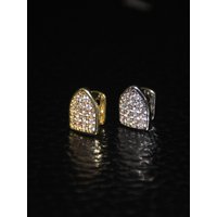 1pc Full Zircon Inlaid Teeth Decoration Hip Hop Style Single Teeth Dating Party Teeth That Both Men and Women Can Wear