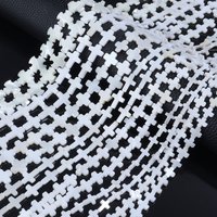 1 Strand White Freshwater Shell Beads Beads Heart Cross Star Round Mother Of Pearl Loose Beads for Jewelry Making DIY Bracelet