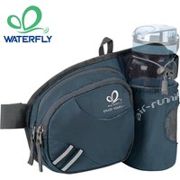 WATERFLY Fanny Pack Waist Bag For Women Men With Water Bottle Holder Hiking Belt Bum Bags For Running Walking DogWalking Travel