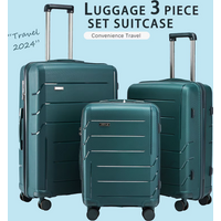 3pcs Travel Suitcase Set with Swivel Wheels and TSA Lock, Hand Luggage Trolley Suitcase, 23kg Large Medium Travel Suitcase Set