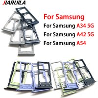 Sim Card Tray For Samsung A34 A42 5G A54 Dual Micro SIM Card Slot Tray Holder SD Card Reader Parts