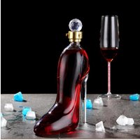 Novelty High-heeled Shoes Shape Whisky Decanter Luxurious Crystal Free Glass Merlot Bottle Dispenser
