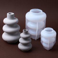 Irregular Vase Silicone Mold DIY Nordic Circle Straight Flower Arrangement Craft Making Plaster Resin Casting Molds Home Decor