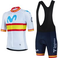 AliExpress MOVISTAR Movistar Cycling Jersey Set Short Sleeve Spain Men Anti-UV Bike Sportswear Team Summer Bicycle Clothing Maillot Ciclismo Hombre