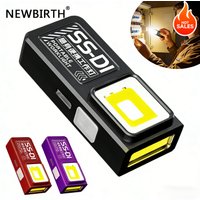 Mini Rechargeable Flashlight, Powerful Magnetic Pocket Torch with Clip, Waterproof Light for Outdoor Camping Fishling Emergency