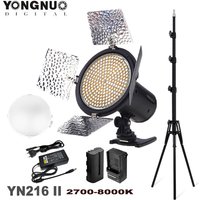 Yongnuo YN216 II 24W 2700-8000K Bi-color LED Video Fill Light Lighting YN-216 for DV DSLR Camera Canon Nikon Sony