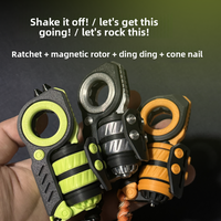 KEYI EDC Zhendan Ratchet Mechanical Fidget Slider – Dense Metal Track Haptic Push Card, Decompression Toy for Adults