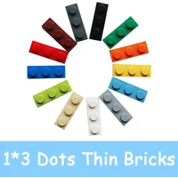100PCS MOC Assemble Particles 3623 Size 1x3 Bricks Dots 1*3 Building Blocks DIY Educational Creative Toy for Kids