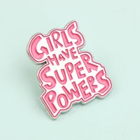 Letters HAVE SUPER POWERS Enamel Metal Funny Lapel Pin Brooch Badge Backpack Clothing Jewelry Gift for Women