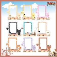 Ateez Cartoon Insertable Photo Frame Acrylic Standee Photocard Holder Keychain Charm Kpop Idol Merchandise
