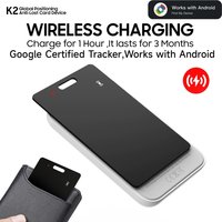 Android Wireless Charging Tracking Location Wallet Tracker Card Waterproof GPS Locator Works with Google Find My App