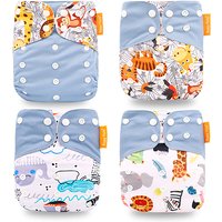4Pcs/Set Eco-Friendly Cloth Diaper Ecological Reusable Baby Diapers