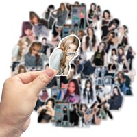 50Pcs Durable Waterproof KPOP Stickers Cartoon Star Decals Collectible Stickers Fan Souvenir Gift