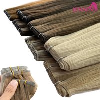 JENSFN Human Hair Wefts Bundles Extensions 16"-26" Remy 100% Really Hair Straight Sew In Weaves Brown Blonde Color for women