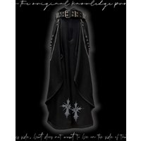 Man Women Gothic Punk Pants Irregular Unisex Wide-Leg Pants Niche Design Spring Summer Multi-Layer Loose Casual Pants