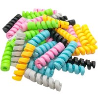100Pcs Spiral Silicone Winder for Iphone Mobile Phone Data Cable Protective Sleeve Apple Charging Cable anti-break