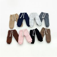 Fashion Doll Long Pocket Sport Trousers Pants Clothes for ob11 obitsu11 1/12 bjd Dolls Accessories Doll Leisure Rope Clothes