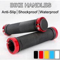 AliExpress NONE MTB Bicycle Handlebar Grip Rubber Non-Slip Bike Handlebar Grips Aluminum Alloy Lock-on Bike Handlebar Cuffs Soft Bicycle Parts