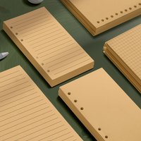 60 Sheets Thick Kraft Paper Refill Pages 6 Holes Loose Leaf Insert Paper for A5 A6 B5 Notebook Replacement Inner Paper