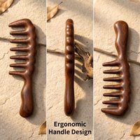 1PCS New Natural Sandalwood Hair Comb Anti-Static Wooden Massage Comb Wooden Head Foot Massager Scalp Wood Therapy Massage Tools