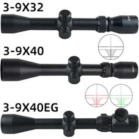Tactical 3-9x32 3-9x40 3-9x40EG Red Green Illuminated Scopes Hunting Optic Sight HD Precision Compact Collimator Telescope
