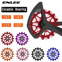 AliExpress NONE 1/2pcs ENLEE MTB Road Bike Rear Derailleur Pulley Set Bicycle Jockey Guide Wheel for 8-11 Speed 10T 12T 14T 16T Pulley Wheel CNC