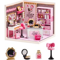 ROBOTIME Rolife Super Creator Series Pink Beauty Miniature DollHouse Display Relaxing Craft Unique Birthday Gift for Women Girls