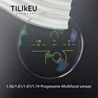 TILIKEU Progressive Multifocal Glasses Resin Optical Lens 1.56/1.61/1.67/1.74 Professional Custom Presbyopia Prescription Lenses