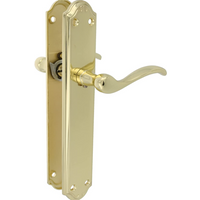 1 Pair European ALFA Zinc Alloied House Door Handle With Plate Gold Juego De Manillas Placa Doradas Para Puertas