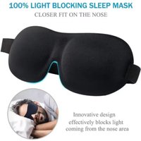 Travel 3DContoured Sleep Eye Mask - Men & Women Light Blocking Concave Blindfold for Deep Sleep Night Vision Relieve eye fatigue