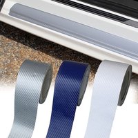 3D Carbon Fiber Sill Scuff Anti Scratch Threshold Car Sticker Decal Car Trunk Door Sill Tape Protection Film Waterproof