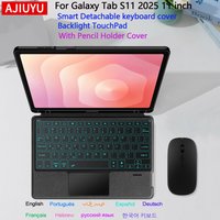 Backlight Magic Keyboard Case For Samsung Galaxy Tab S11 11 inch 2025 SM-X730 SM-X736 X736B Tablet Smart TouchPad Keyboard Cover