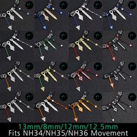 NH35 Hands Luminous GMT Watch Hands Fit NH34 NH35 NH36 Automatic Watch Movement Accessories Watches For Man Silvery/Gold Needles