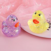 Glitter Sequins Duck Squishy Squeeze Toy Cute Cartoon Duck Squeeze Toy Stress Relief Anti-stress Sensory Fidget Toy Party Gifts