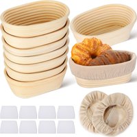 Traditional Craft Oval Rattan Bread Proofing Basket Breathable Fermentation Wicker Dough Banneton for Better Sourdough Bread