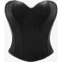 Black velvet breastplate fishbone Corset with a strong waist and shapeless strapless corset