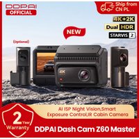 【Neu】DDPAI Z60Master Dual Dashcam 4K+2K 2/3-Kanal Vorne und Hinten HDR Nachtsicht WiFi6 GPS ADAS Dashcam DVR Auto-Dashcam