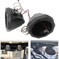 Universal 6.5" Speaker Enclosure Housing For Can Am Marverick X3 Polaris Ranger RZR Golf Cart 1.5-2" Diameter Roll Bar ATV UTV