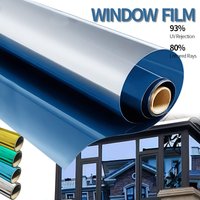 One Way Mirror Window Film Privacy Sun Blocking Glass Sticker Heat Control Reflective Window Tint for Home Office
