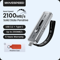 MOVESPEED SP20 2100MB/s USB Flash Drive 2TB 1TB USB3.2 Gen 2 Type C Solid State Pen Drive 512G 256GB Pendive for iPhone 15/16 PC