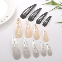 100 pièces 4cm 5cm 6cm 7cm 8cm goutte d'eau BB pince à cheveux or argent noir Snap épingles à cheveux Barrettes pour bricolage cheveux accessoires chapeaux