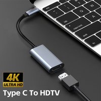 4K Adapter USB 3.1 Male to HDMI Female Converter Cable Type C to HDTV Converter for Laptop Tablet MacBook pro Air Chromebook