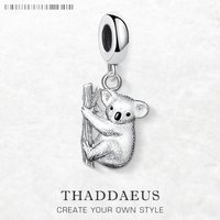 Koala Charm Pendant Spring 925 Sterling Silver Cute Gift For Women Jewelry