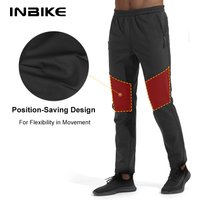 INBIKE Winter Cycling Pants Men Thermal Fleece Bicycle Leggings Windproof Outdoor Biker Riding Pants Tights MTB Cycling Clothing
