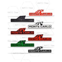 Alloy Metal Monte Carlo Racing Flag Grille Emblem Rear Trunk Badge Sticker For Skoda Fabia Octavia Kodiaq Superb VRS Kamiq Rapid